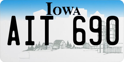 IA license plate AIT690