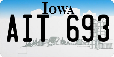 IA license plate AIT693