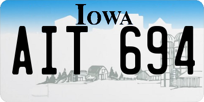 IA license plate AIT694