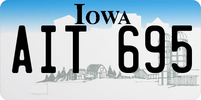 IA license plate AIT695
