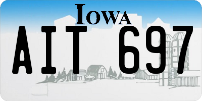 IA license plate AIT697