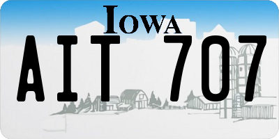 IA license plate AIT707