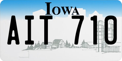 IA license plate AIT710