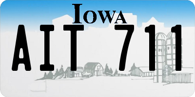 IA license plate AIT711