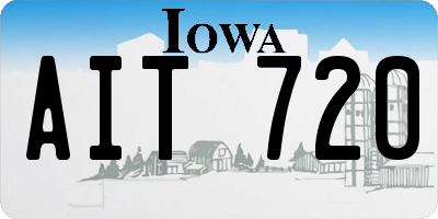 IA license plate AIT720