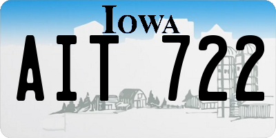 IA license plate AIT722