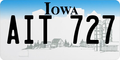 IA license plate AIT727