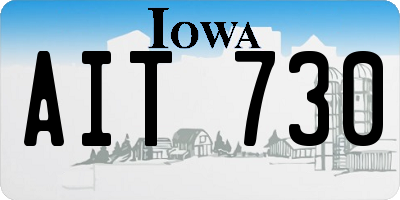 IA license plate AIT730