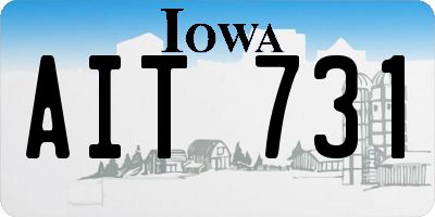 IA license plate AIT731