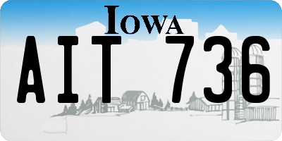 IA license plate AIT736