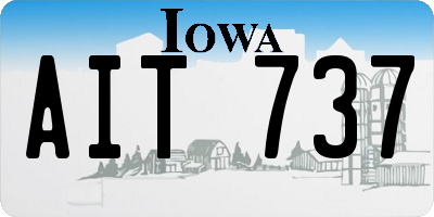 IA license plate AIT737