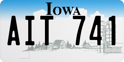IA license plate AIT741