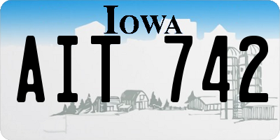 IA license plate AIT742