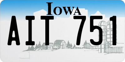 IA license plate AIT751