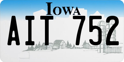 IA license plate AIT752