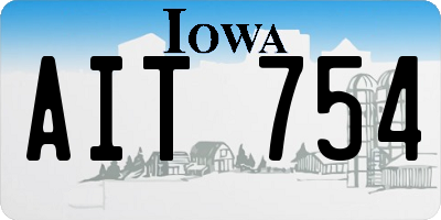 IA license plate AIT754