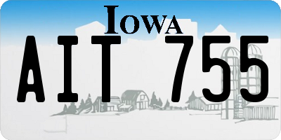IA license plate AIT755