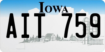 IA license plate AIT759