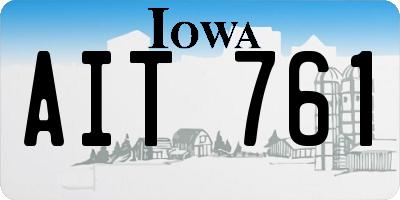 IA license plate AIT761