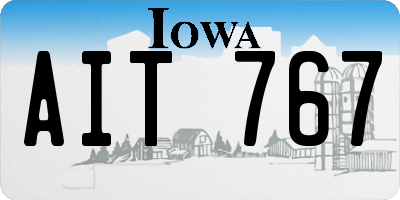 IA license plate AIT767
