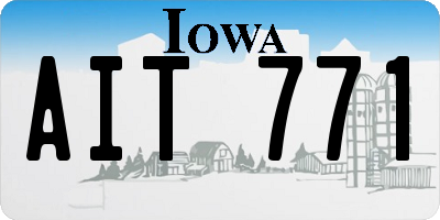 IA license plate AIT771
