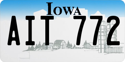 IA license plate AIT772