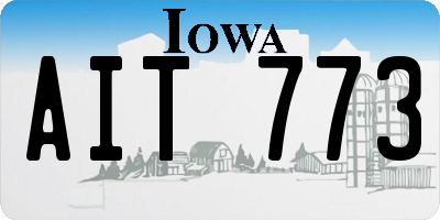 IA license plate AIT773