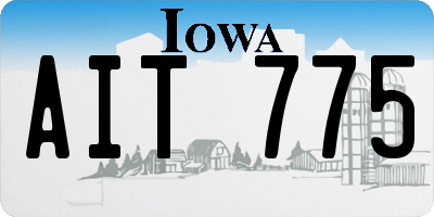 IA license plate AIT775