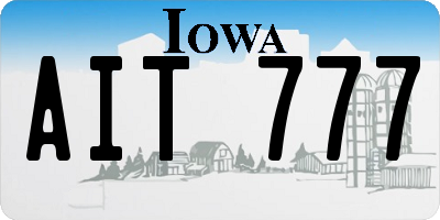 IA license plate AIT777