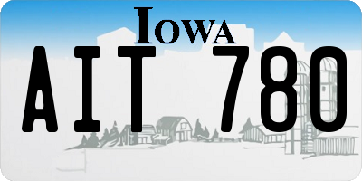 IA license plate AIT780