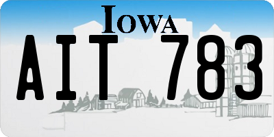 IA license plate AIT783
