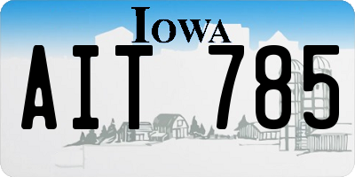 IA license plate AIT785