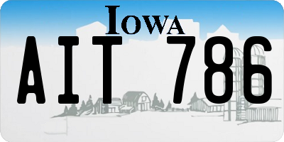 IA license plate AIT786