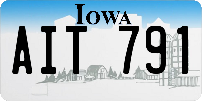 IA license plate AIT791