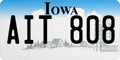 IA license plate AIT808