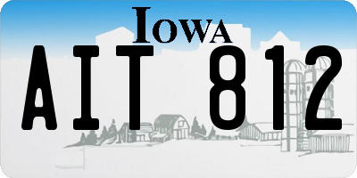 IA license plate AIT812