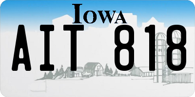IA license plate AIT818