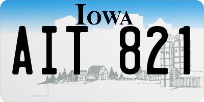 IA license plate AIT821
