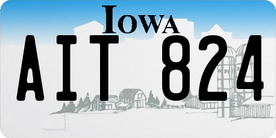 IA license plate AIT824