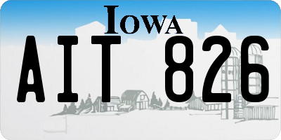 IA license plate AIT826