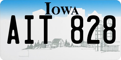 IA license plate AIT828