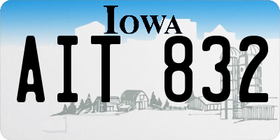IA license plate AIT832