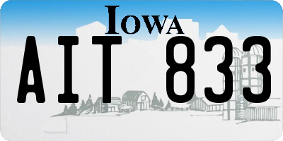 IA license plate AIT833