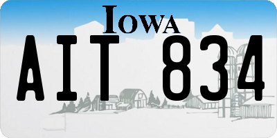 IA license plate AIT834
