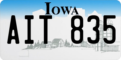 IA license plate AIT835