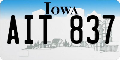 IA license plate AIT837