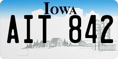 IA license plate AIT842