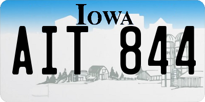 IA license plate AIT844