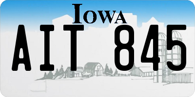 IA license plate AIT845