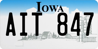 IA license plate AIT847